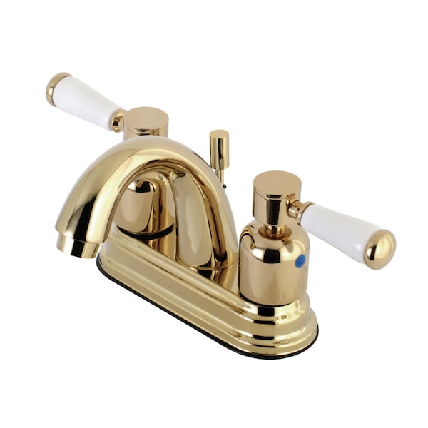KB8612DPL 4" Centerset Bathroom Faucet, Polished Brass